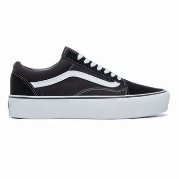 Női Vans Platform Old Skool Platform Cipő VA1243067 Fekete/Fehér